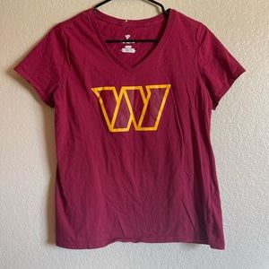 Washington Commanders Women’s Fanatics V-Neck Shirt Size Medium